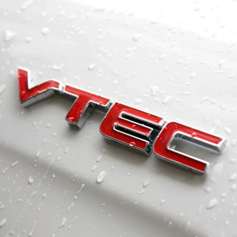 For Honda Civic Accord Odyssey Spirior 3D Red Vtec Logo Metal