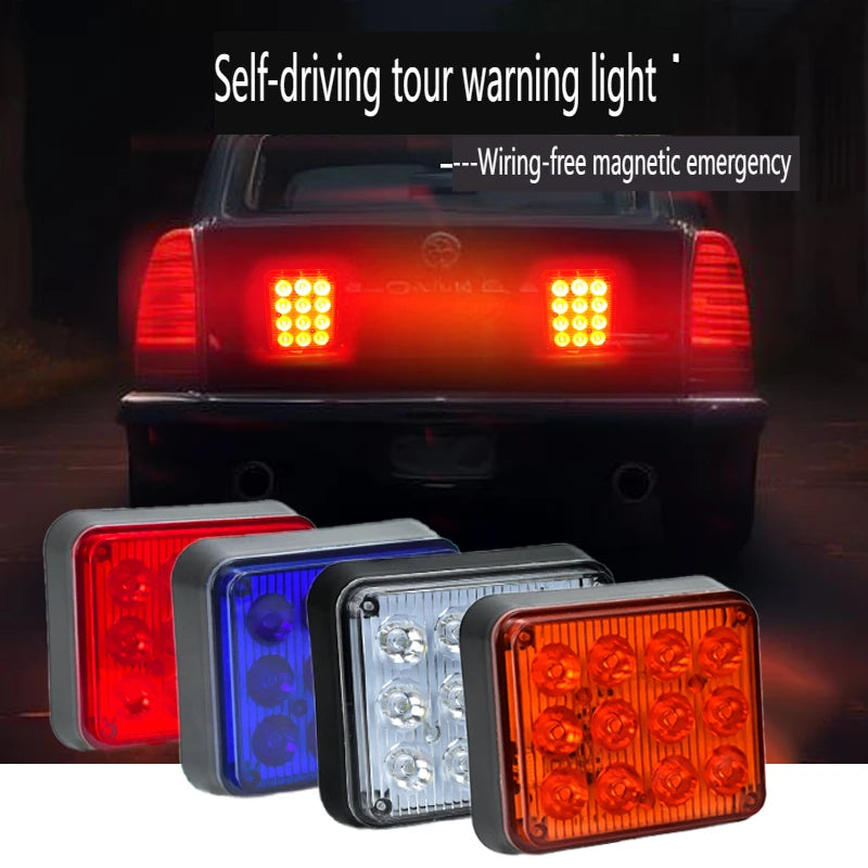 12LED Battery Charging Warning Emergency Safety Strobe Taillight