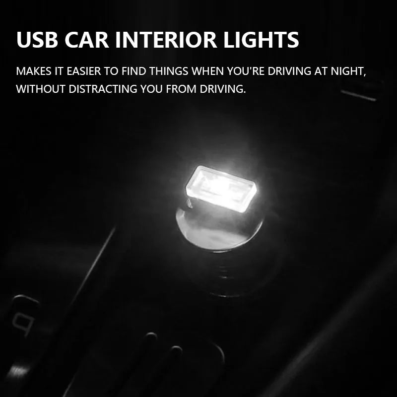 4PCS MINI USB Interior Atmosphere Lamps Emergency Lighting