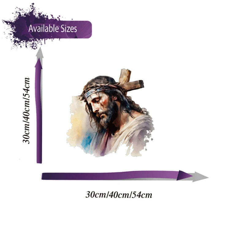 For Bumper Hood Bonnet Decor Large Jesus Cross Sticker Decal