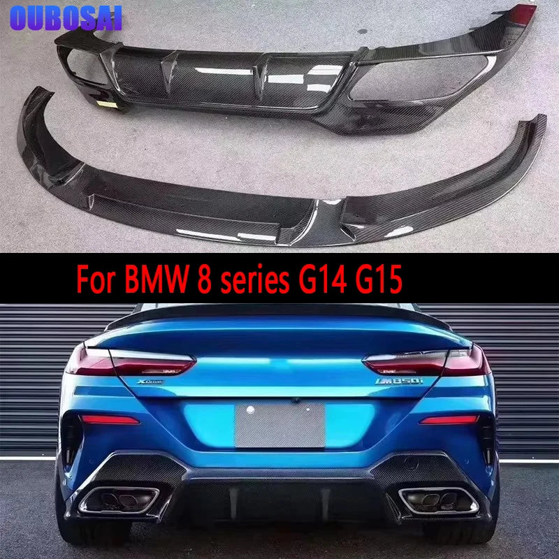 For BMW 8 Series G14 G15 830 840 850 3D Carbon Fiber Bumper