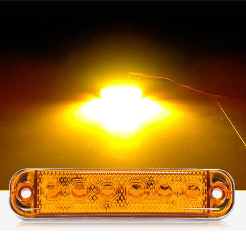 2PCS 6LED External Side Marker Trailer Rear Warning 12V