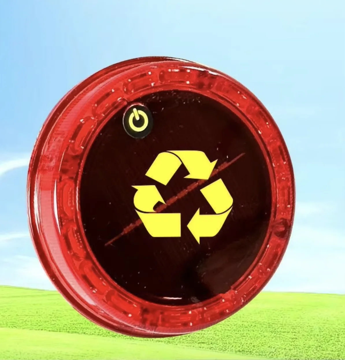 Solar Power Red Warning Flash Strong Magnet Truck Night