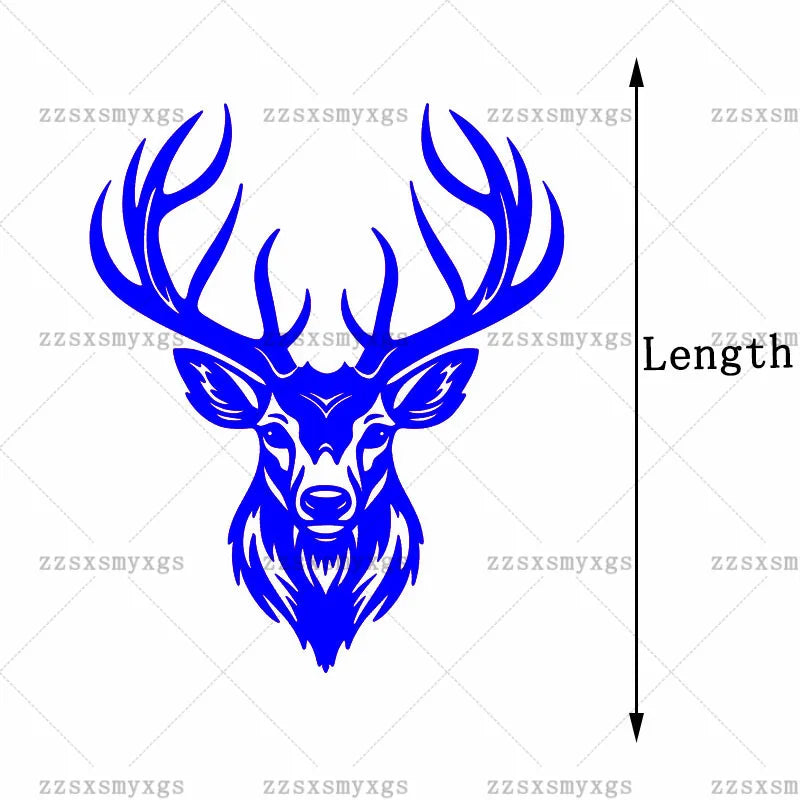 Symbolize Strength Freedom Deer Head Stickers Fit Body Bumper