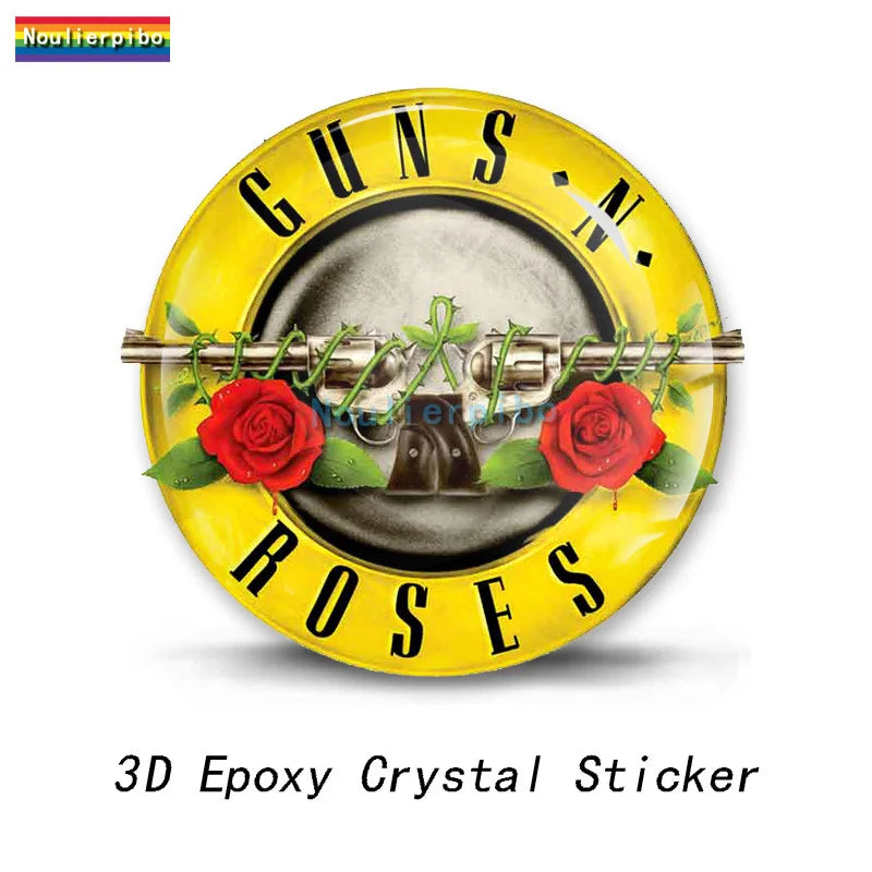 3D Cool Stereo Dome Usa Gun Flexible Sticker Motorcycle