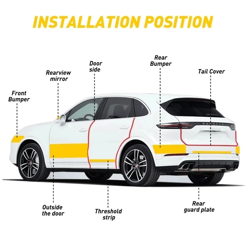 5M 3D Carbon Fiber Sticker Paste Protector Strip Door