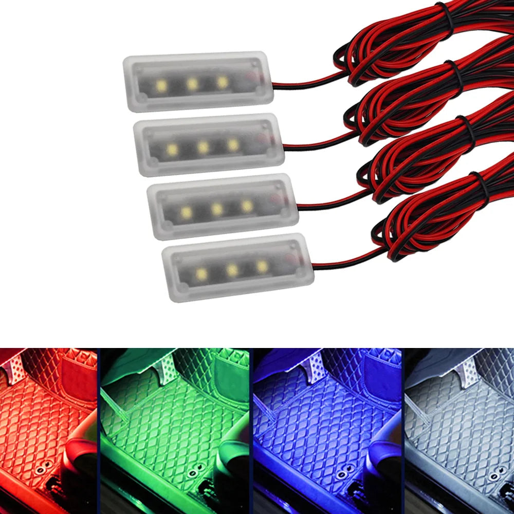 Interior Dc 12V Multicolor Music Strip Under Dash Lighting