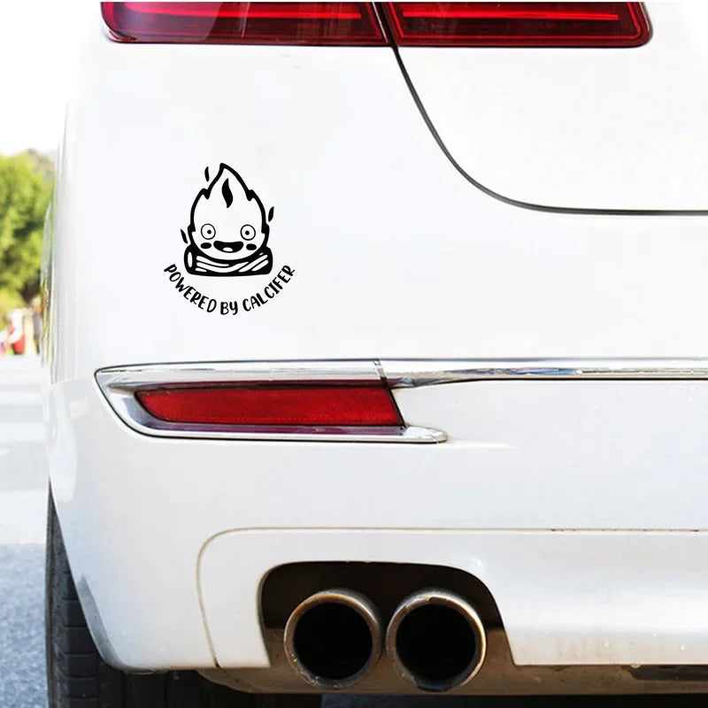15x12.9cm Powered By Calcife Cute Sticker Body Bumper Windows