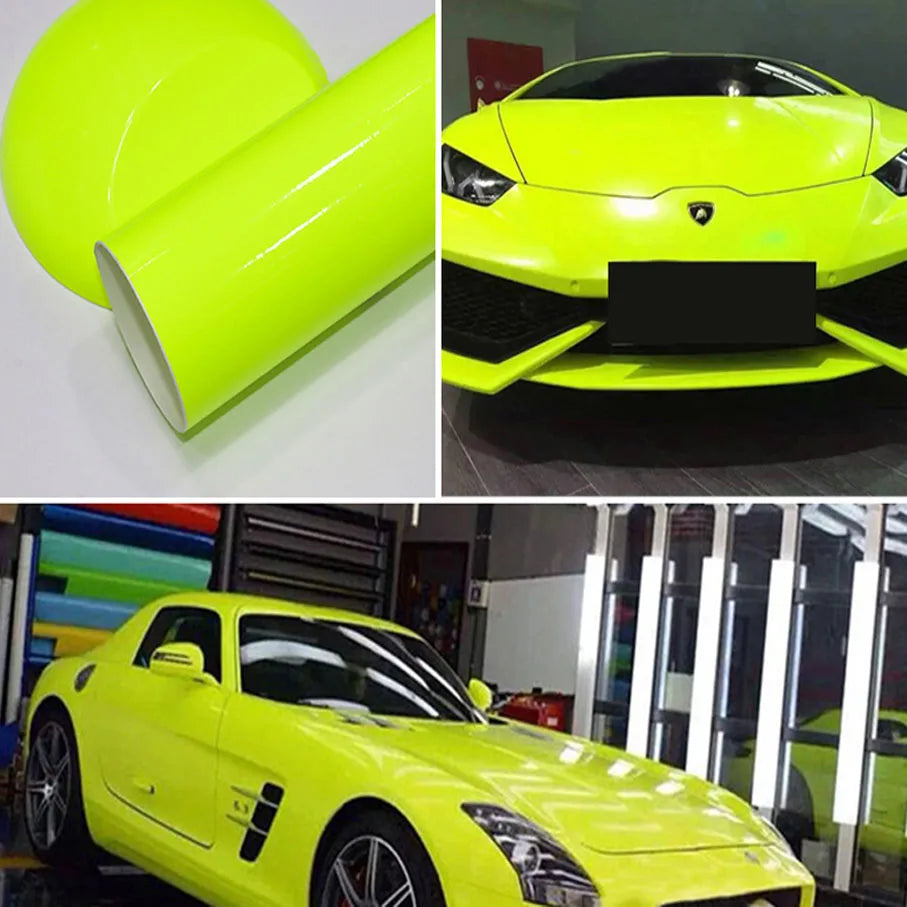 Fluorescent Yellow Sticker Air Bubbles Wrap Film Size 20CM
