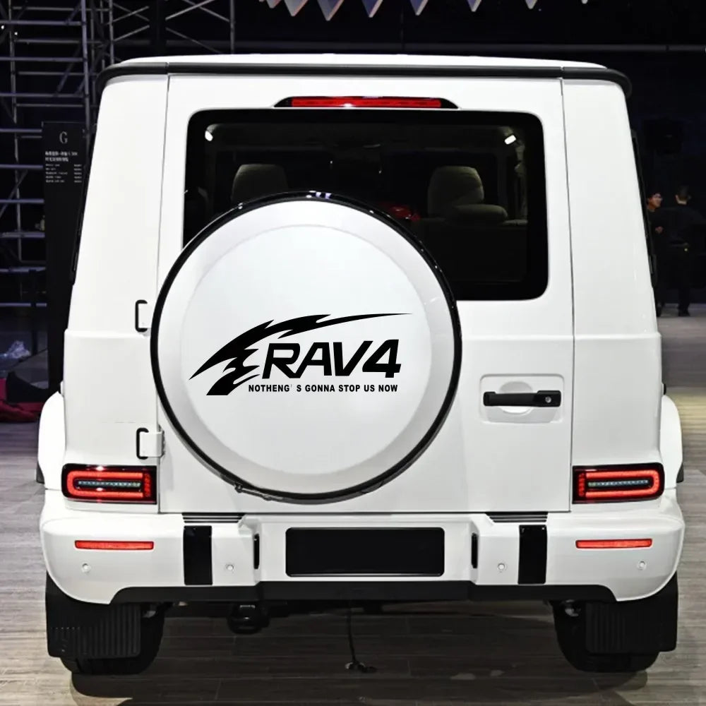 For Rav4 Spare Tire Decal Creative Sticker off-road Racing