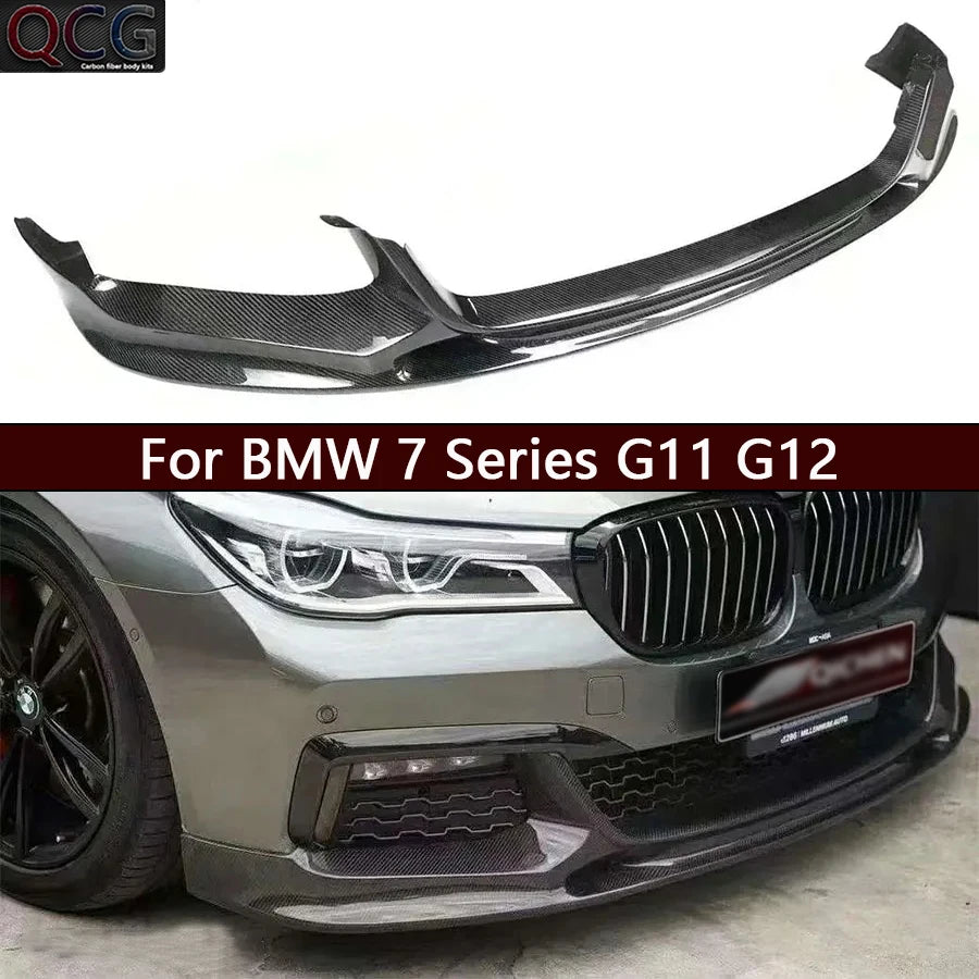 For BMW 7 Series G11 G12 Carbon Fiber Front Lip Bumper Diverter