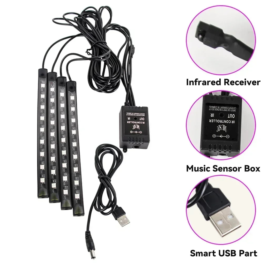 12V RGB Under Chassis Strip Supplies Fits All Cars