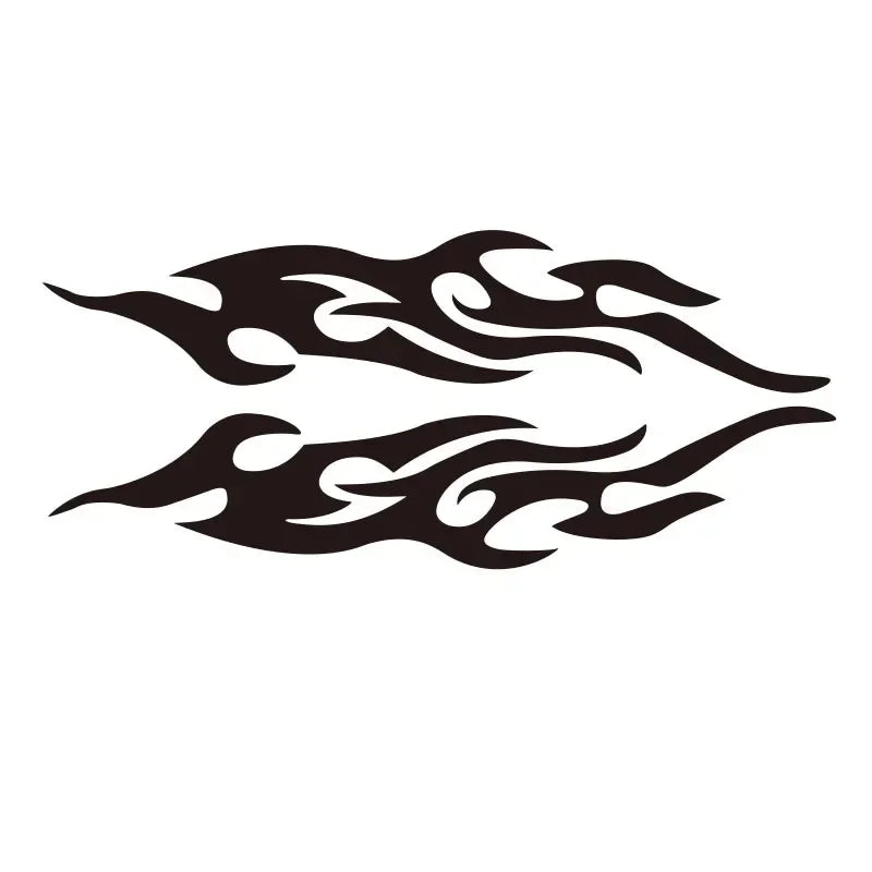 2PCS Stickers Modified Flame Decals Scratches Motorcycle Bumper