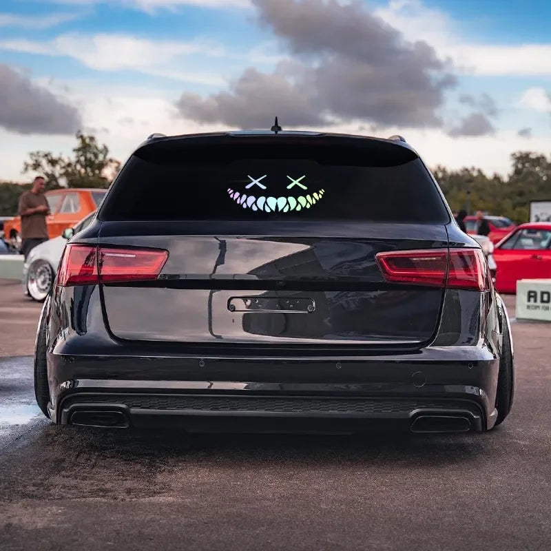 For Rear Windshield Cool Auto Body Demon Smiling Face Stickers