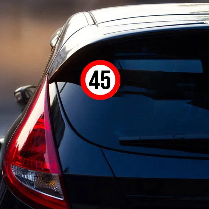 Fashion Creative Speed Limit Km Sticker Pvc Personality