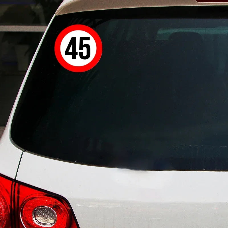 Fashion Creative Speed Limit Km Sticker Pvc Personality