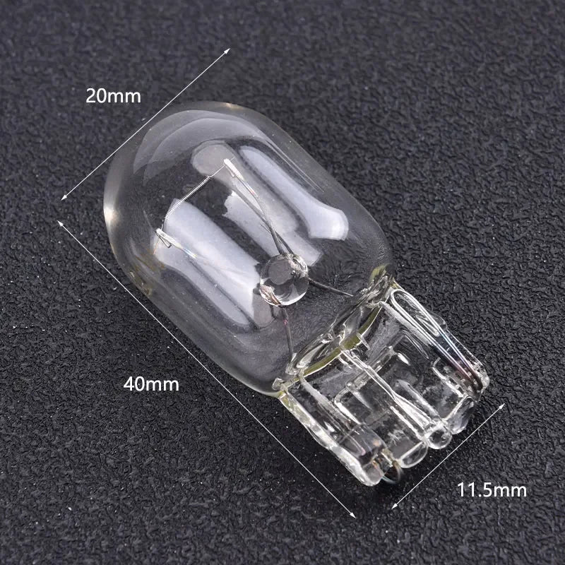 10PCS T20 W21W 7440 Sidelight Bulb Clear Glass Halogen