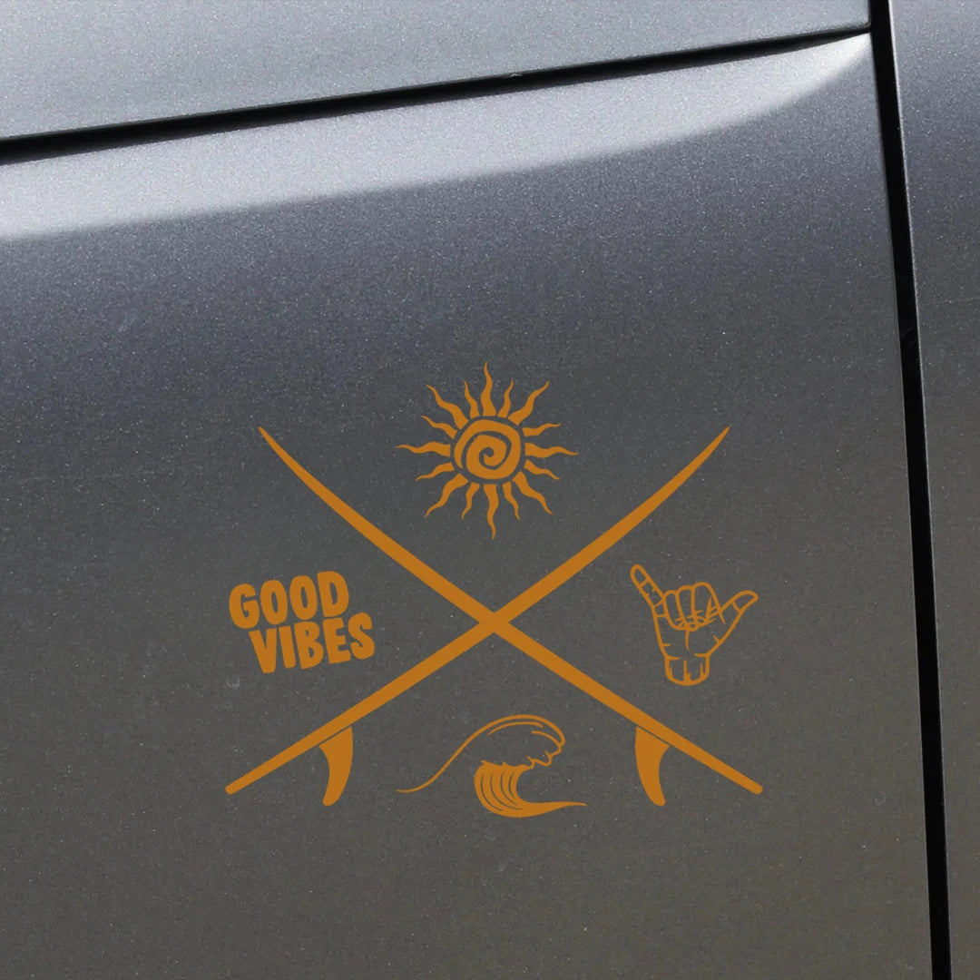 Beach Waves Sticker Motorcycle Decals Truck Waterproof Non