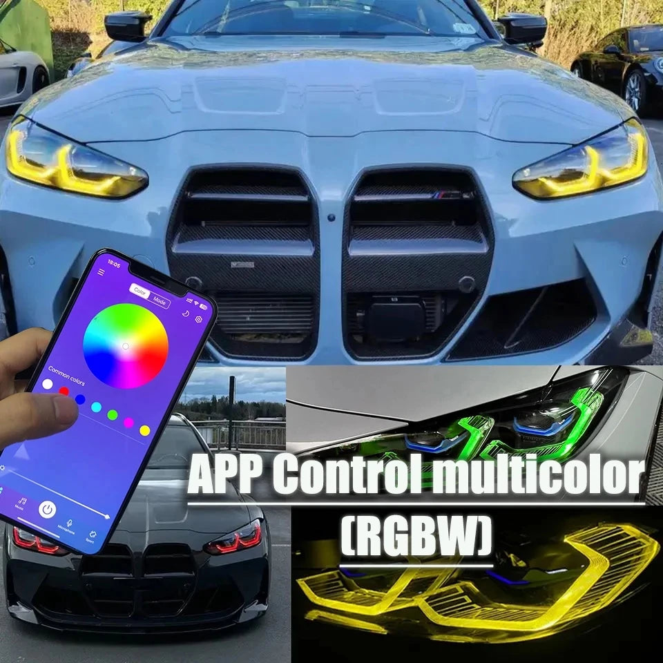 For 2022 BMW M3 M4 G22 RGB Blue Red Rgbw Drl Unit Fit G23 G26