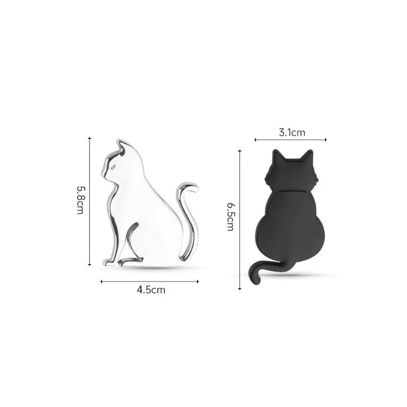 1PC 3D Cat Metal Sticker Covering Scratches Cute Animal