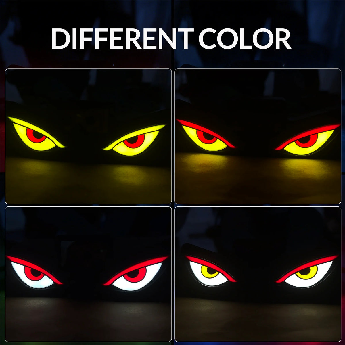 Windshield Devil Eyes Solar Warning Flashing Signal Indicator