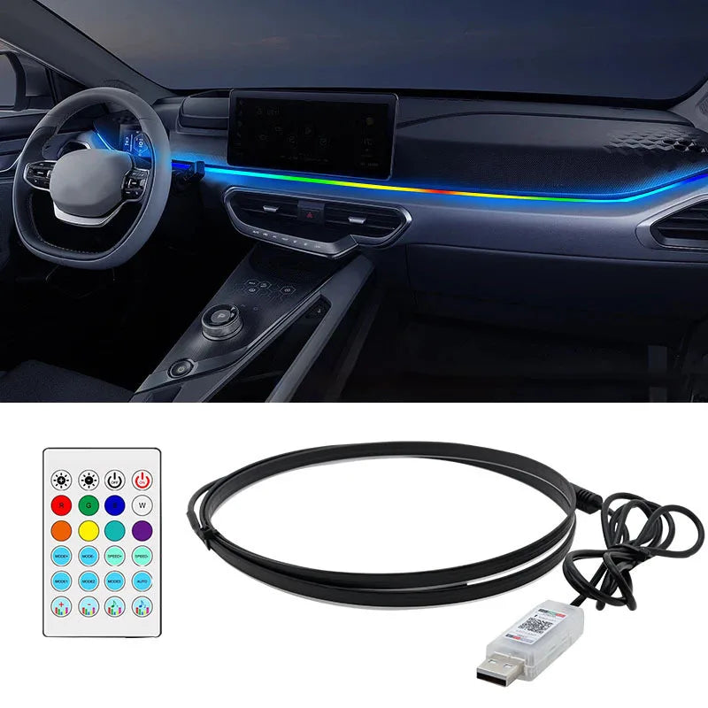 Colorful Interior Hidden APP Remote Control Atmosphere USB