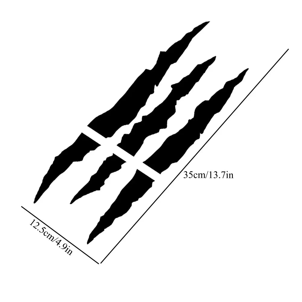 Dsycar 1PCS Monster Sticker Scratch Stripe Claw Marks Headlight