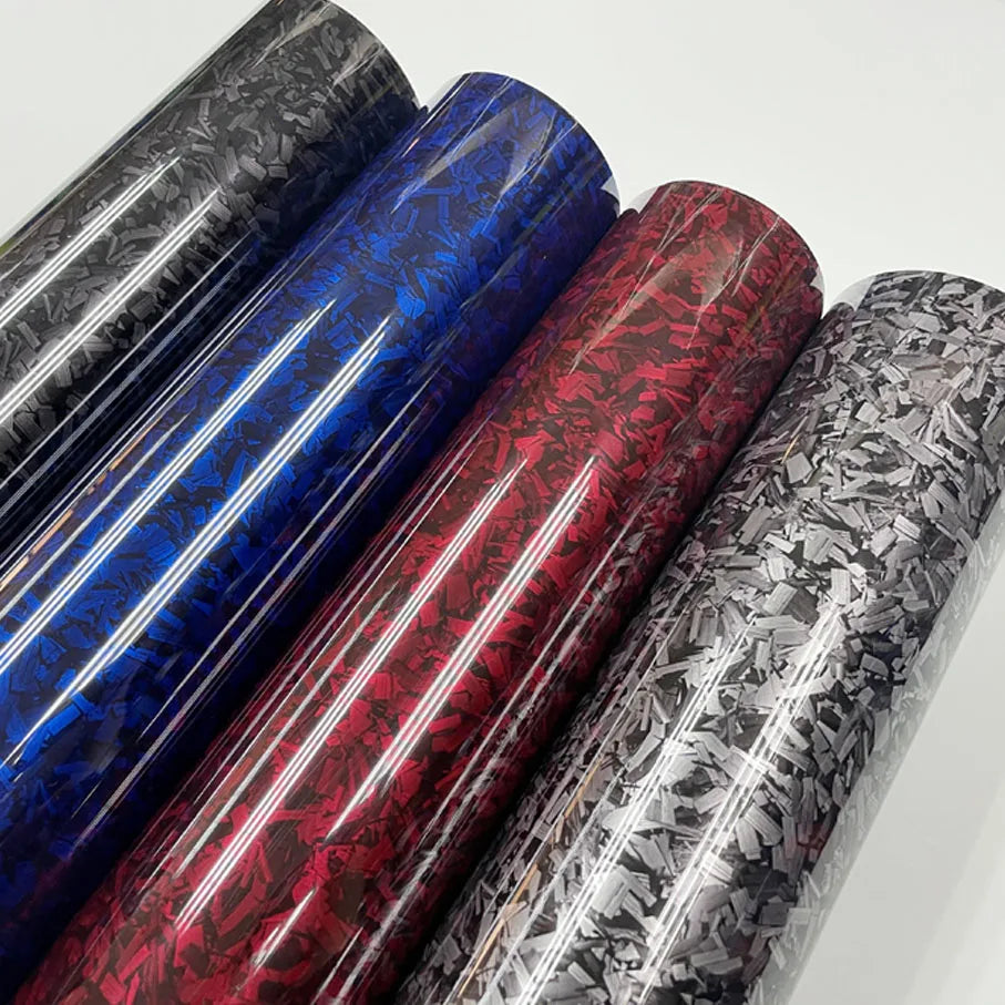 50x152cm Colors Glossy Black Blue Red Grey Forged Carbon