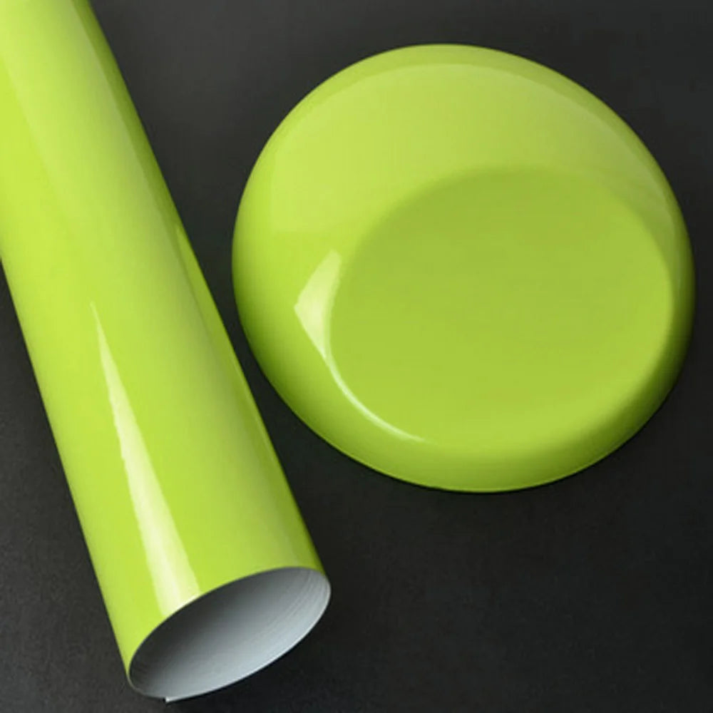 58x152cm Lime Green Glossy Vinyl Wrap Film Sticker
