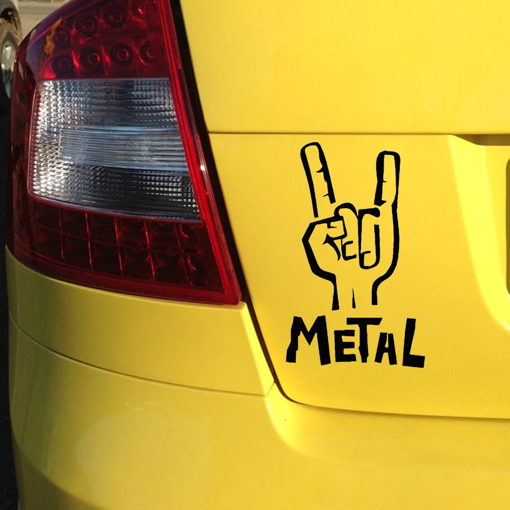 11x18cm Heavy Metal Rock Gestures self-adhesive Vinyl Sticker