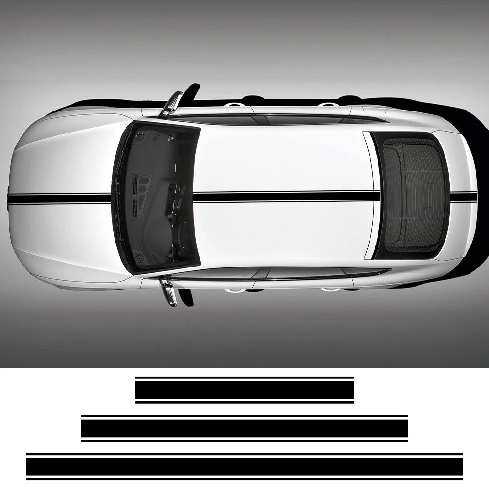 Hood Roof Tail Stickers Long Strip Graphics Vinyl Film