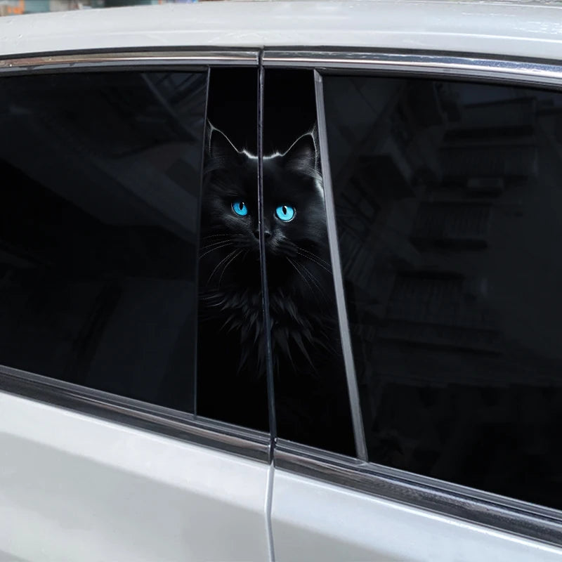 2PCS Monster Eyes Sticker Animal B Pillar Waterproof Modified