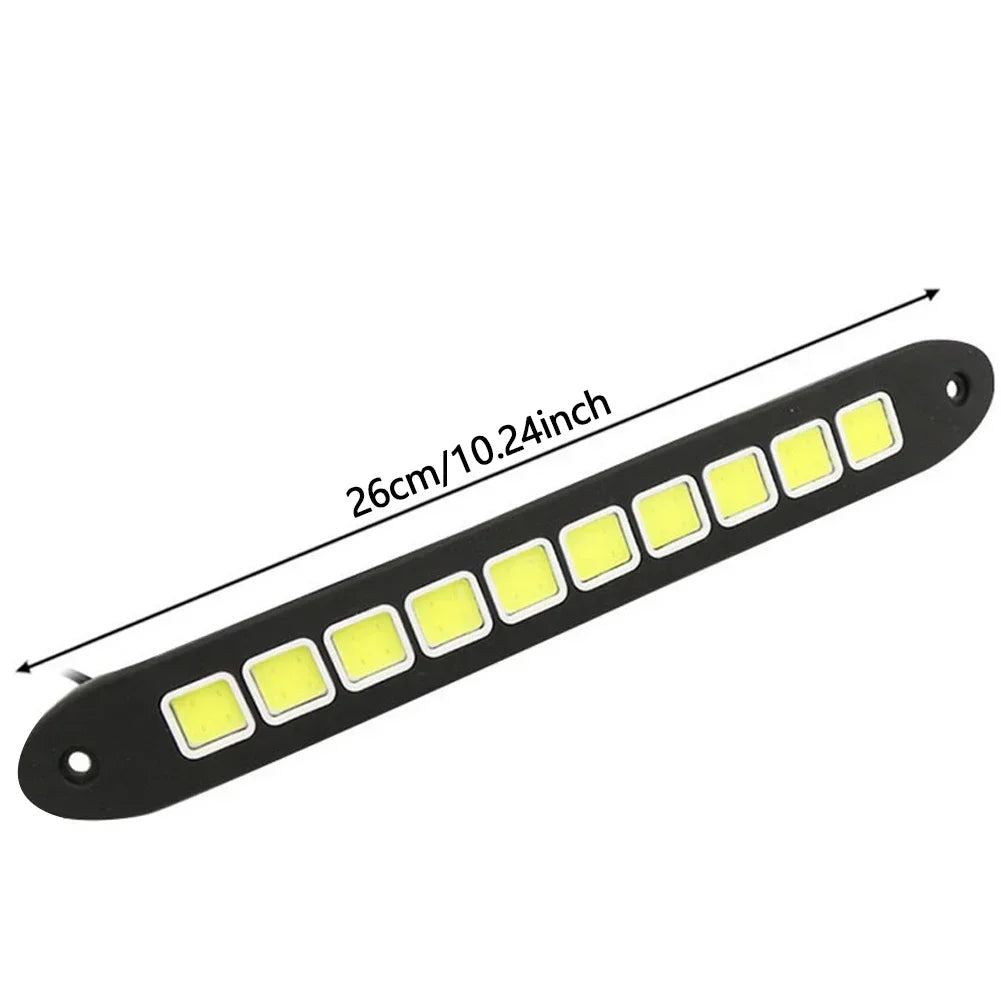 2PCS Daytime Running Drl Waterproof Flexible Silicone Cob