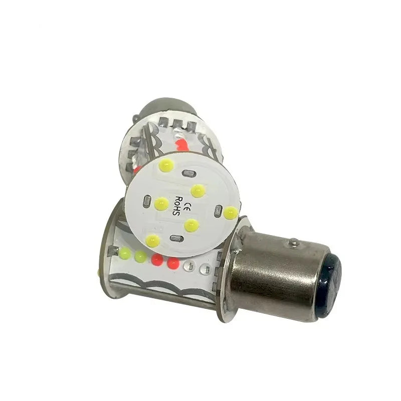 2PCS Strobe Flash RGB 1157 bay15d Cob 30chips Brake
