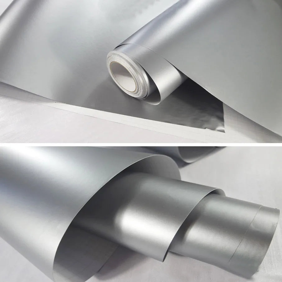 Premium Matt Silver Matte Body Sticker Decal Self Adhesive