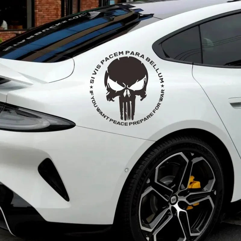For Vehicle Body Window Exterior Styling Large 20CM Round Skull
