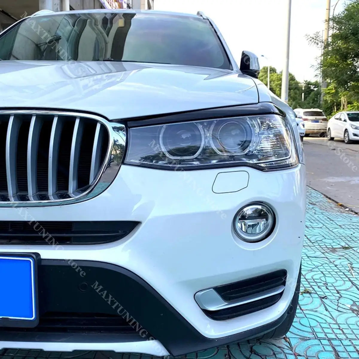 For BMW X3 F25 X4 F26 2PCS Front Headlight Eyelids Eyebrows
