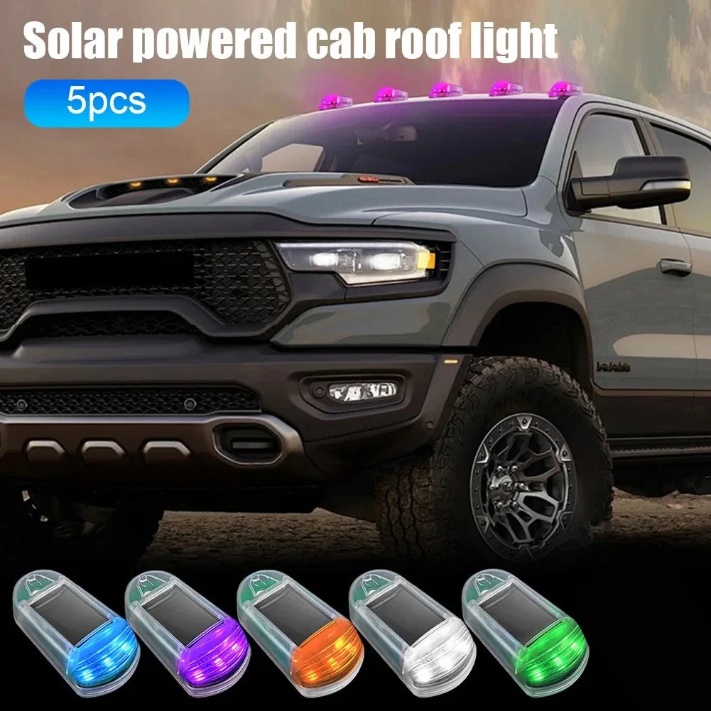 5PCS Solar Roof Colorful Modification Warning Compatible Dodge