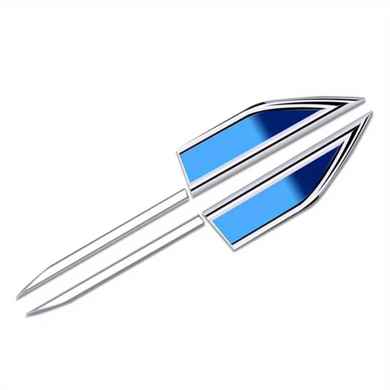 2PCS Set Body Protective Sticker Fender Side Blade Stainless
