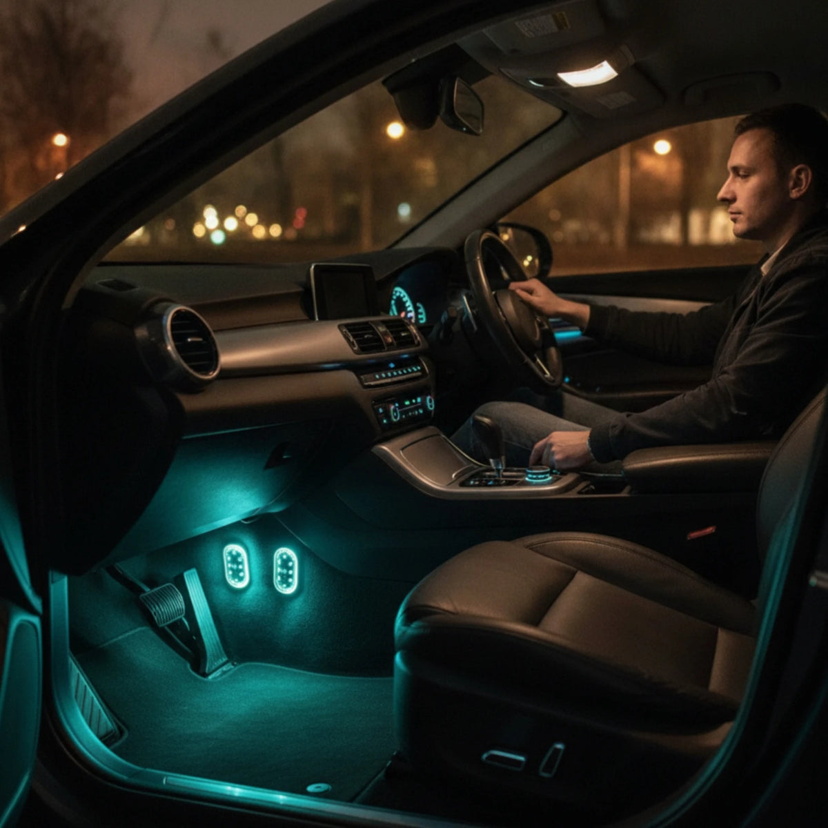 For Drivers Pieces Ambient Controller Adhesive Interior Lighting