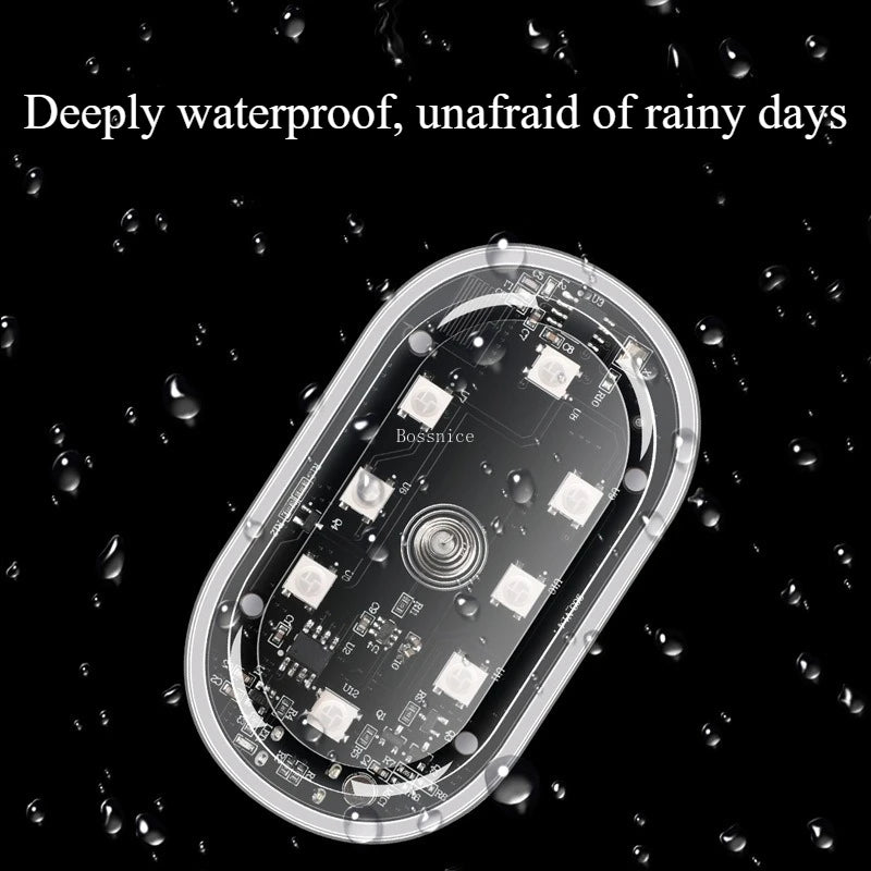 4X 8-color Flash Navigation Wireless Remote Warning Motorcycle