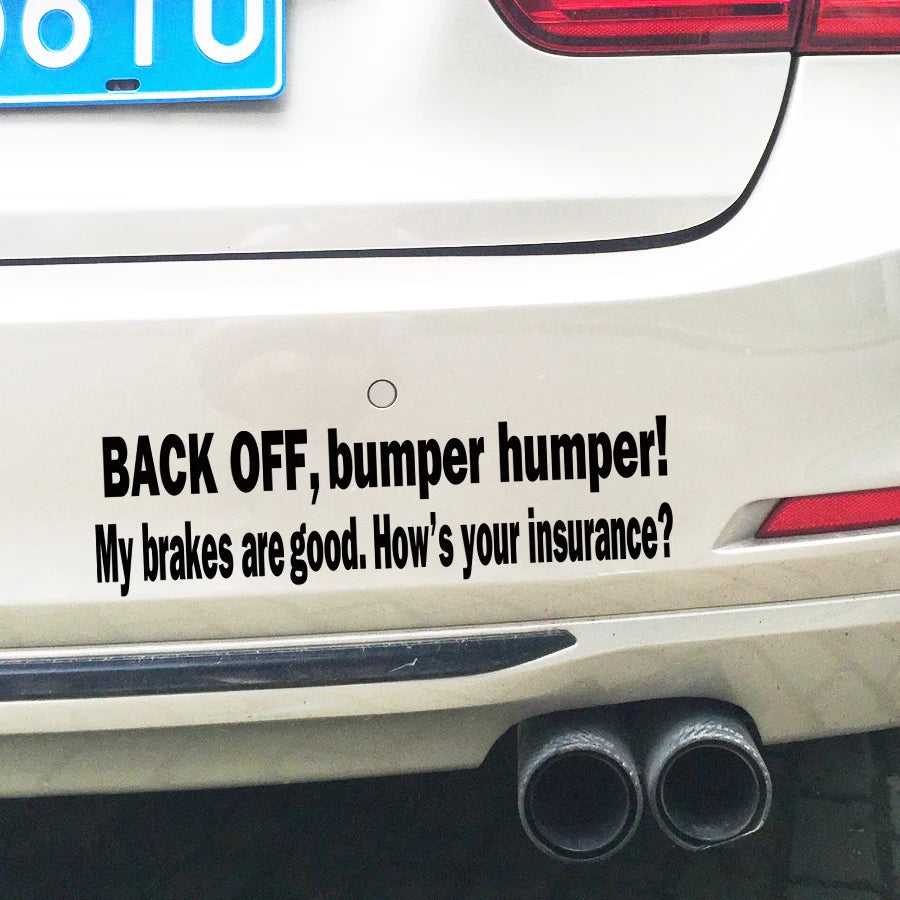 Back Off Bumper Humper Tailgate Funny Truck Window Vinyl