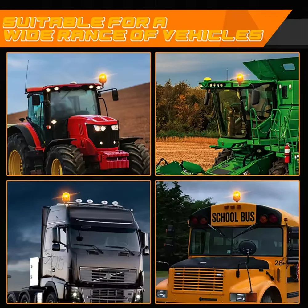 jaln7 Beacon Rotating Tractor Warning Emergency Strobe Halogen