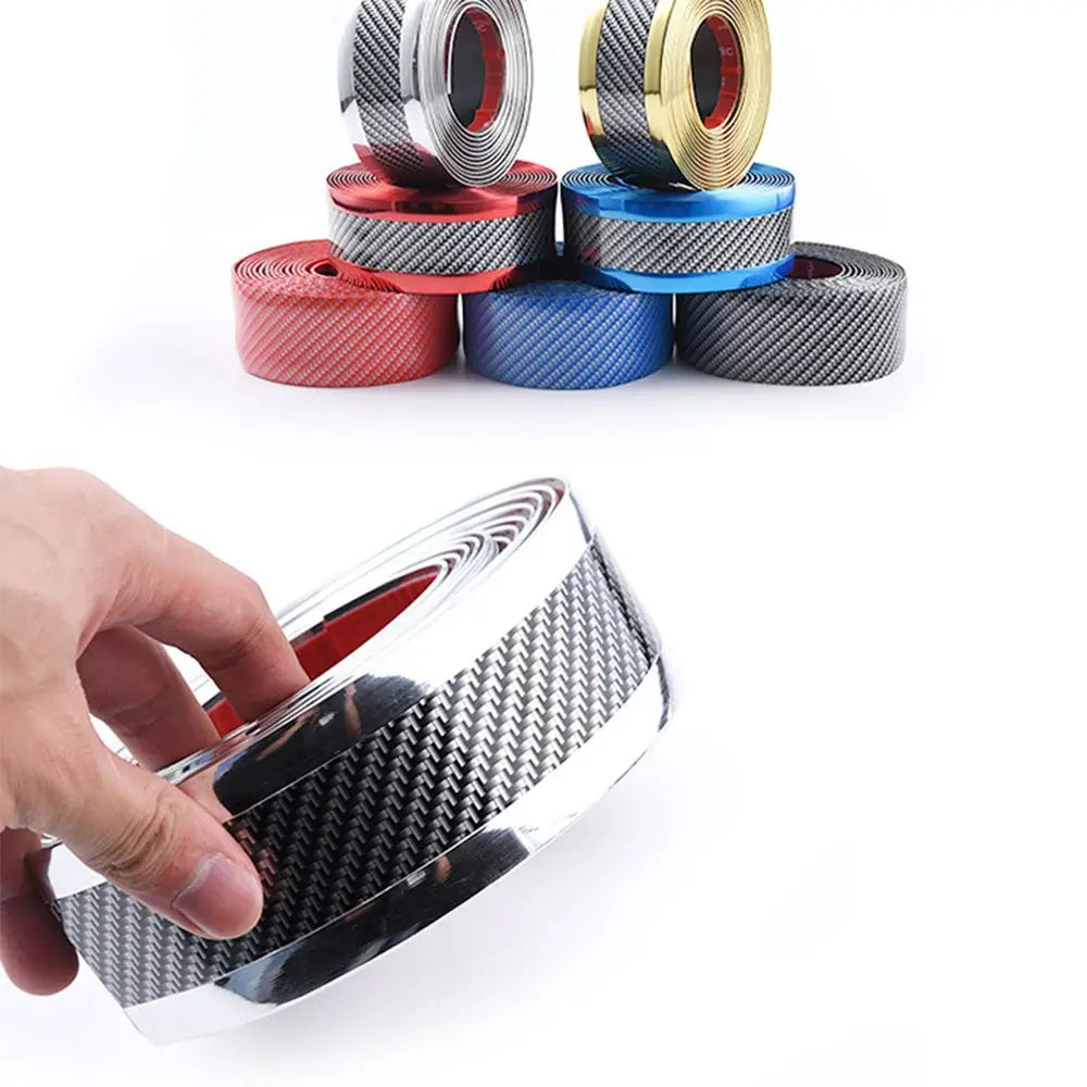 Threshold Protection Sill Protector Carbon Fiber Stickers Bumper