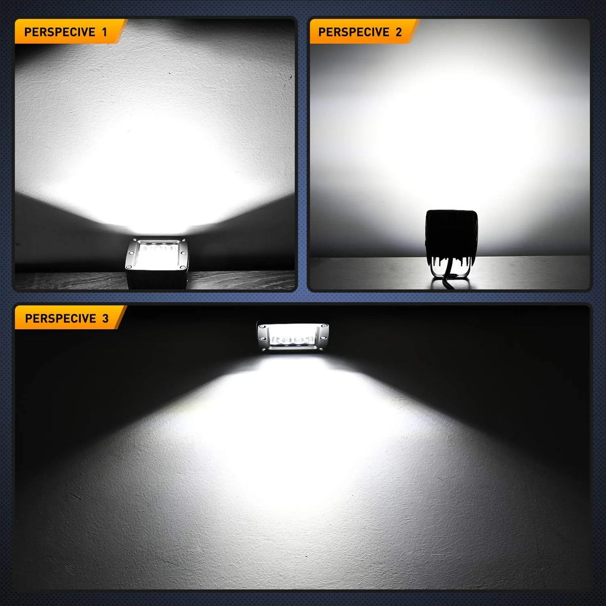 Nilight 3-inch Cube Pod 42W Spot Flood Combo Beam