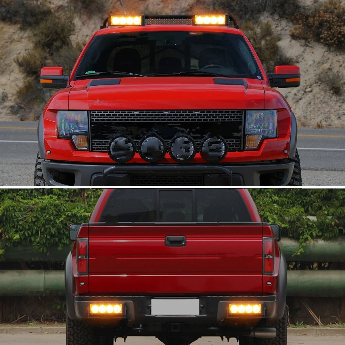 For Motorcycle Vehicle In 8LED Emergency Strobe Bar Warning