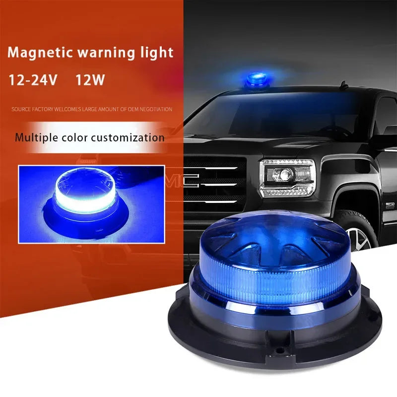 For Vehicle 1PC Battery 24LED Strobe Wireless Amber Emergency