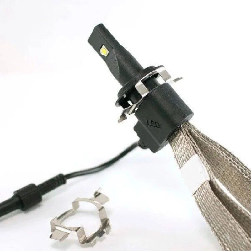 2PCS Stainless Steel H7 L05 Headlamp Adapter heat-resistant Bulb