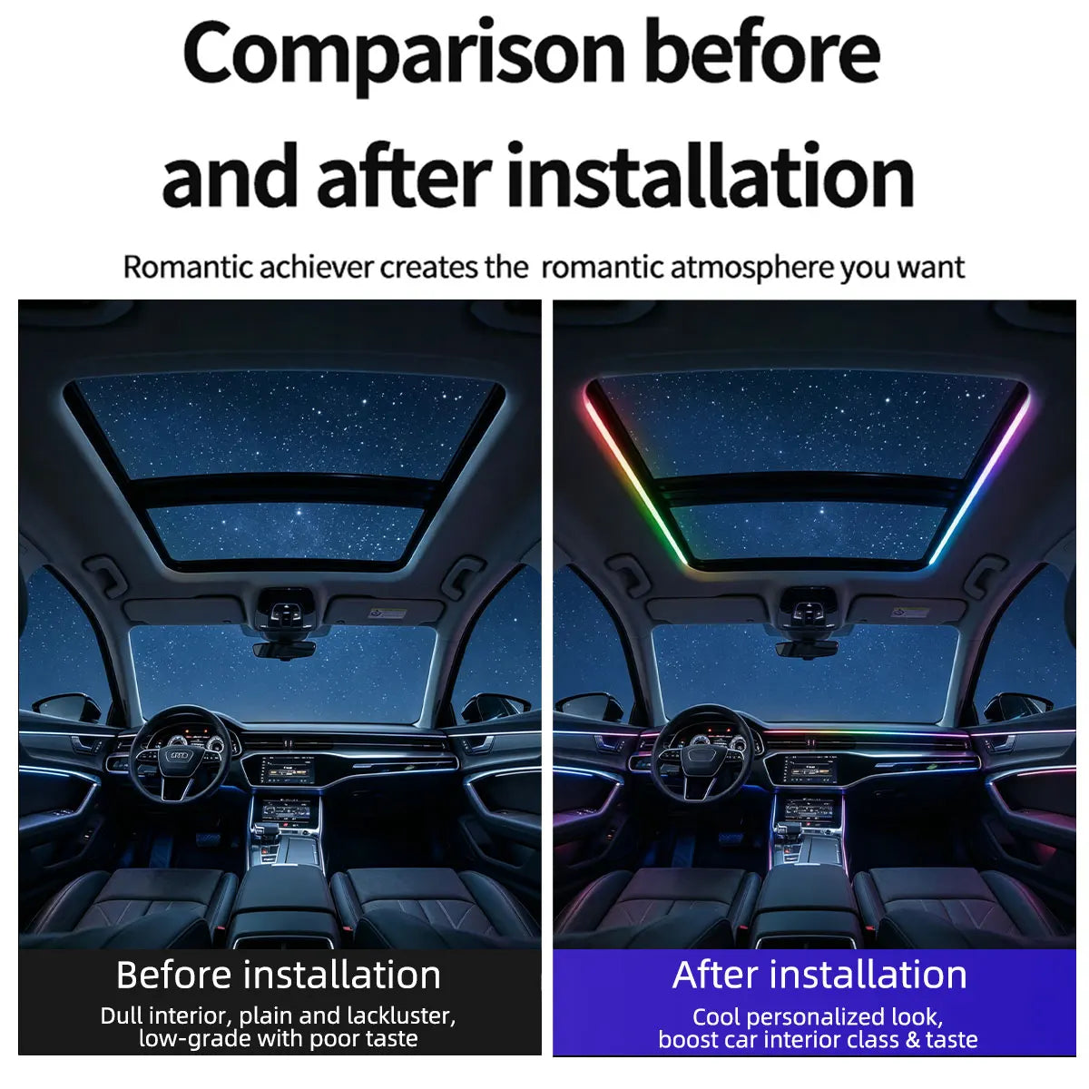 Ambient Lighting Skylight Symphony RGB 140CM Panoramic Interior