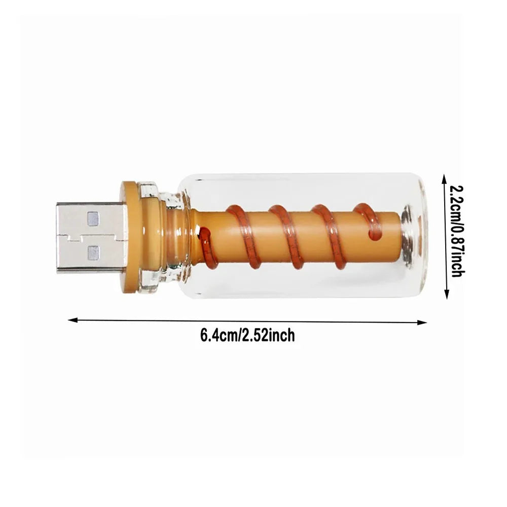 USB Ambient Night Touch Dimming Glass Bottle Mood Spiral